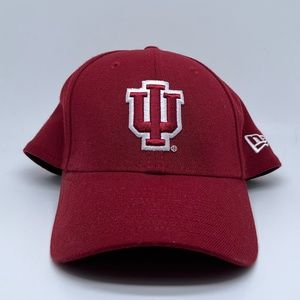 Indiana University Hoosiers Cap Hat Snap Back New Era 39 Logo Hat Crimson Cream